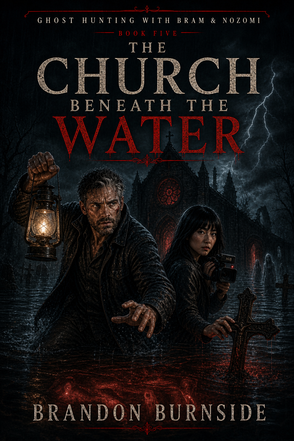 Ghost Hunting with Bram and Nozomi Book Five The Church Beneath the Water cover by Brandon Burnside